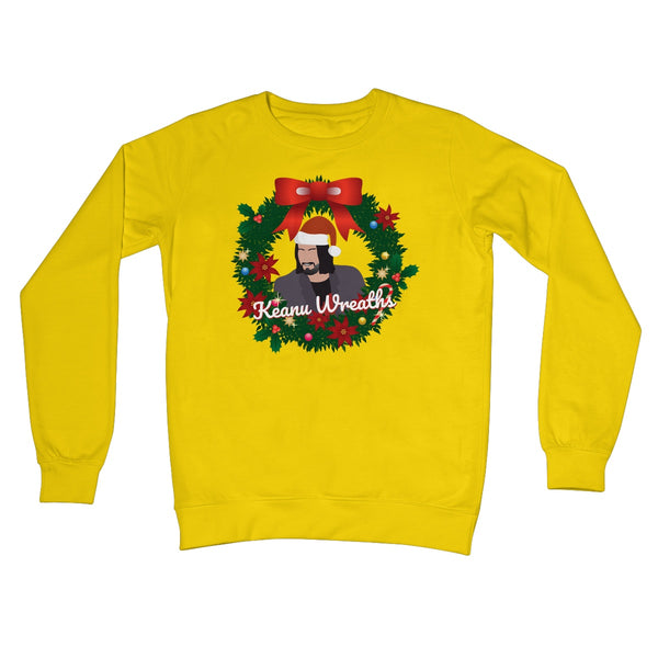 Keanu Wreaths Reeves Funny 2019 Design Crew Neck Sweatshirt