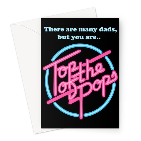 Top of the Pops Father's Day Birthday Dad Funny Meme Music 80s Retro Greeting Card
