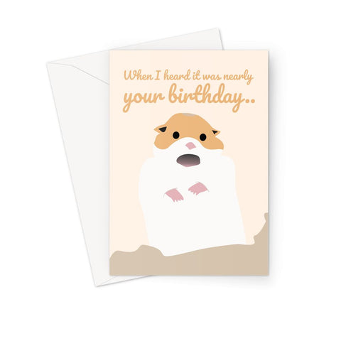 Scared Screaming Hamster Meme Birthday Funny Greeting Card
