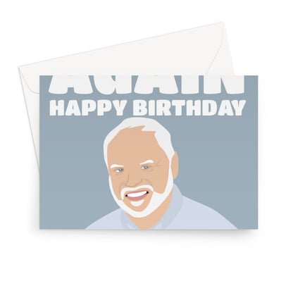 It's March Again Happy Birthday 2021 Lockdown Funny Hide the Pain Harold Meme Old Man Smiling Stock Photos Social Media Silly Funny Greeting Card