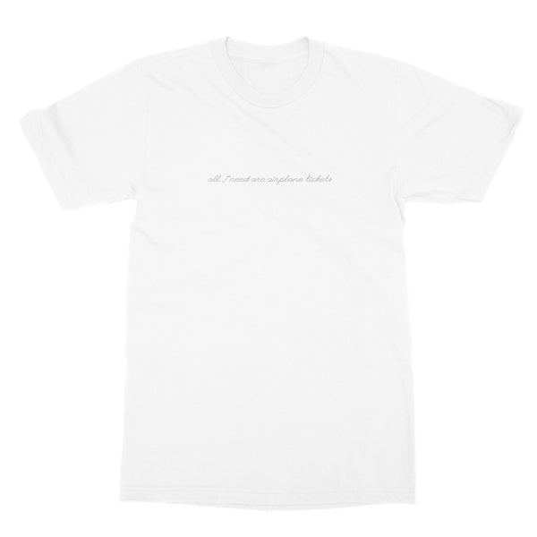 Travel Themed Clothing - 'All I Need Are Airplane Tickets' T-Shirts
