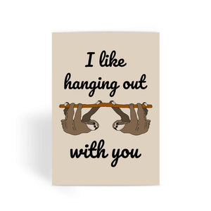 Nature Collection Greetings Card - 'I Like Hanging Out With You' Cute Sloth CardNature Collection Greetings Card - 'I Like Hanging Out With You' Cute Sloth Card