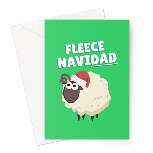 Fleece NaviDAD Funny Animal Dad Joke Father Sheep Ram Christmas Song Greeting Card