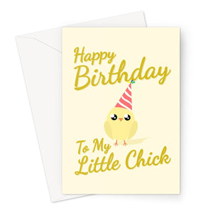 Happy Birthday To My Little Chick Easter March April Baby Chicken Cute Greeting Card