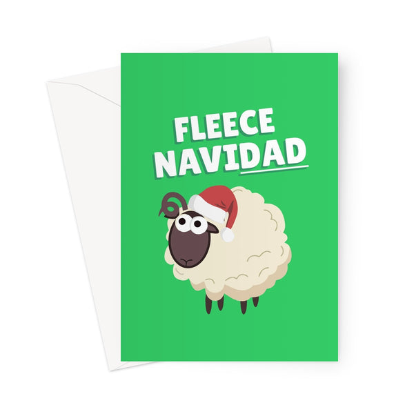 Fleece NaviDAD Funny Animal Dad Joke Father Sheep Ram Christmas Song Greeting Card