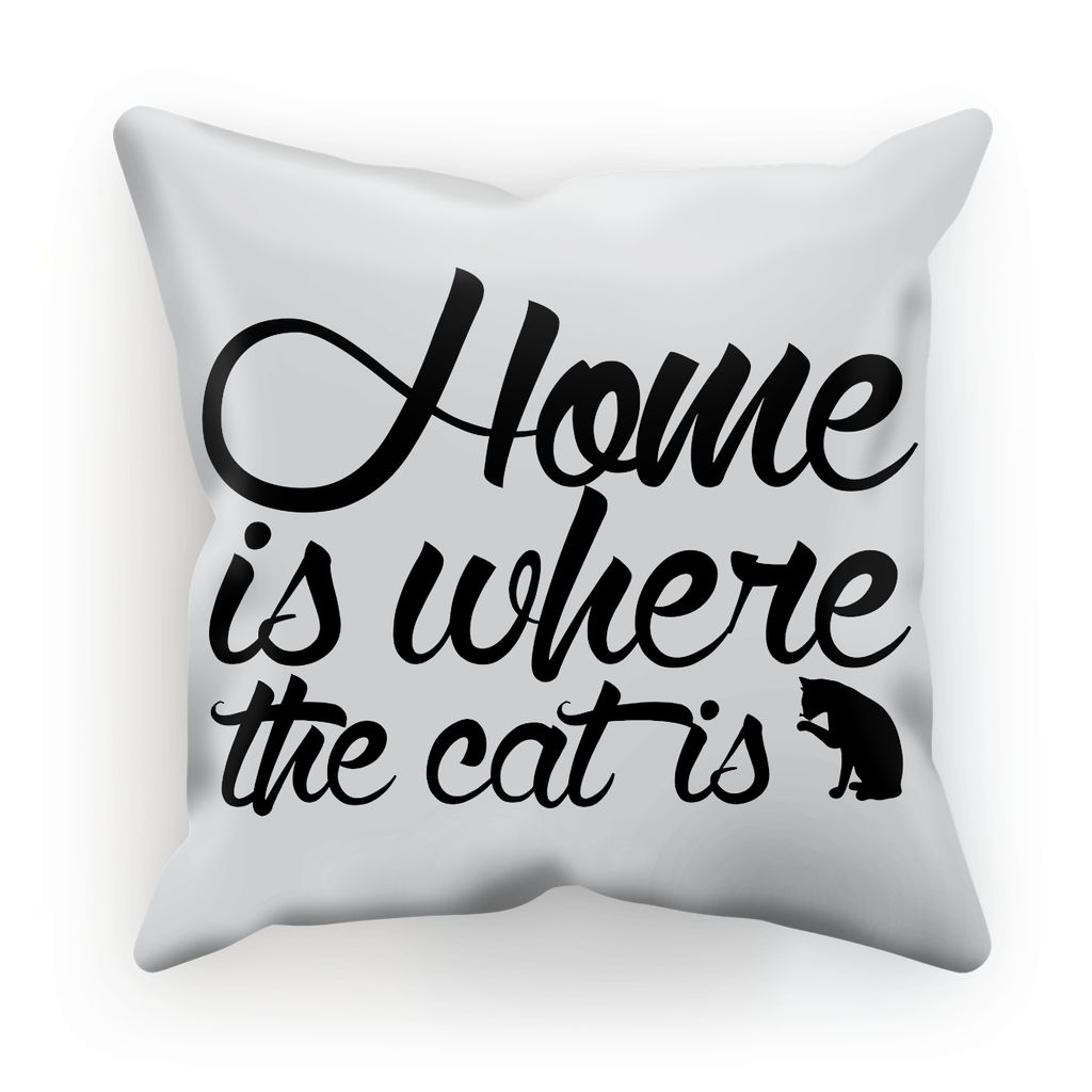 Nature Collection Homeware - 'Home Is Where The Cat Is' Cushion