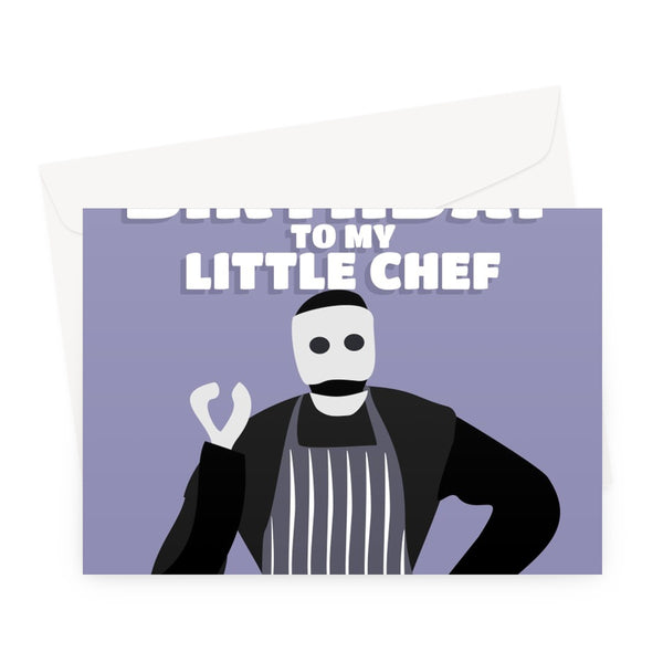Happy Birthday to my Little Chef Tiktok Meme Social Media Fried Egg Monster Funny Hilarious Viral Greeting Card
