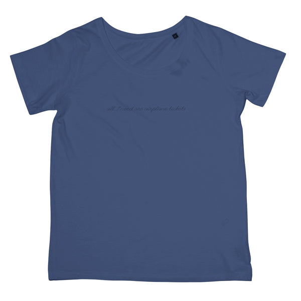 Travel Collection Apparel - 'All I need are Airplane Tickets' T-Shirt (Women's Fit)