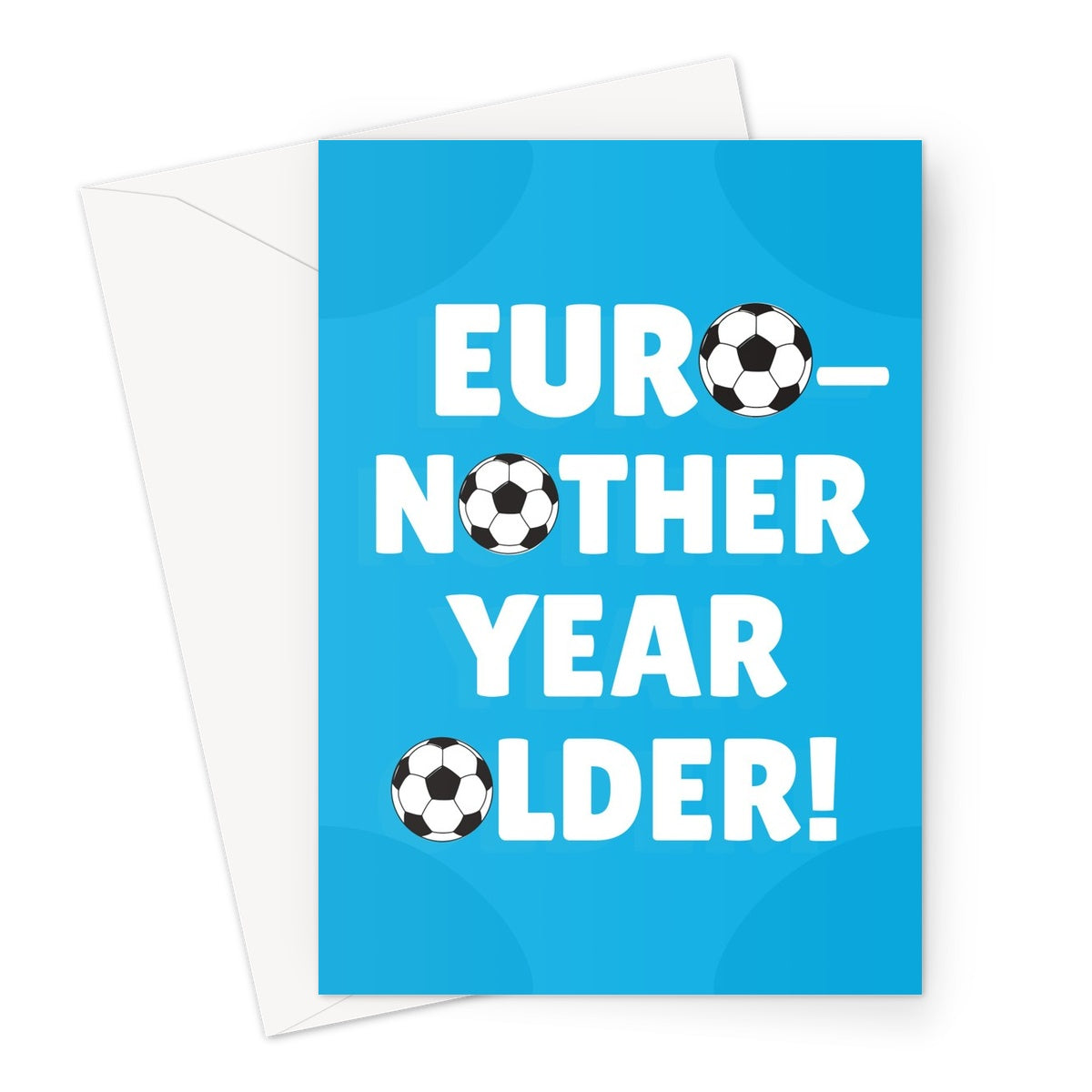 Euro-nother Year Older! Euros 2021 Football Fan Birthday Funny Fun England Scotland It's Coming Home Greeting Card