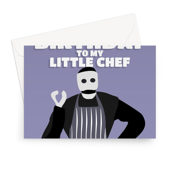 Happy Birthday to my Little Chef Tiktok Meme Social Media Fried Egg Monster Funny Hilarious Viral Greeting Card