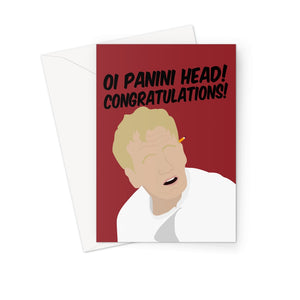 Oi Panini Head Congratulations Gordon Ramsay Greeting Card