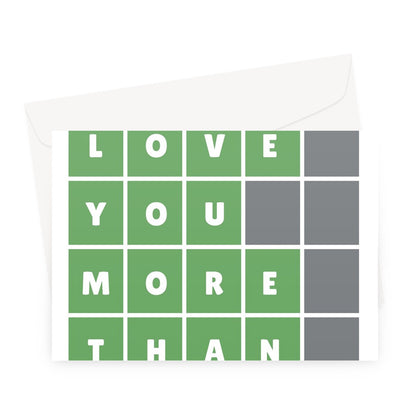 WE love you more than words wordle CUSTOM Greeting Card