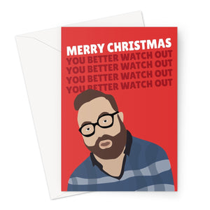 You Better Watch Out Meme Vine Song Christmas Xmas Classic Retro Social Media Greeting Card