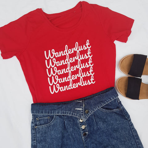 Wanderlust T Shirt - Travel Fashion For Women by The New Aesthetic