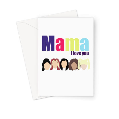 Mama I Love You Spice Girls Retro Fan Mother's Day Birthday Greeting Card