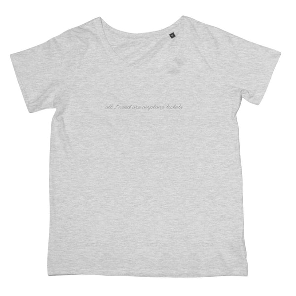 Travel Collection Apparel - 'All I need are Airplane Tickets' T-Shirt (Women's Fit)