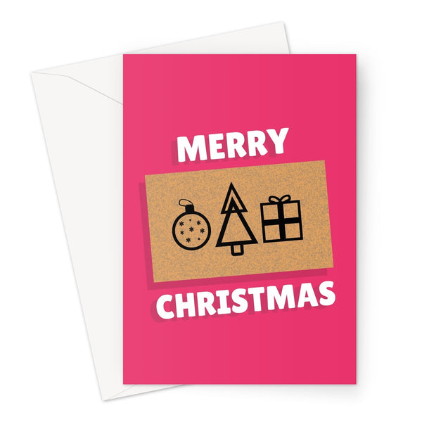 Merry Christmas Squid Game Inspired Shapes Business Card Gganbu Gift Fan Love Streaming TV Show Greeting Card