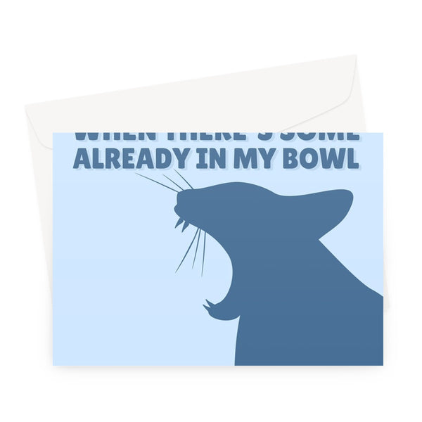 Sorry For Yelling About Food Bowl Father's Day From The Cat Funny Dad Kitty Kitten Pet Greeting Card