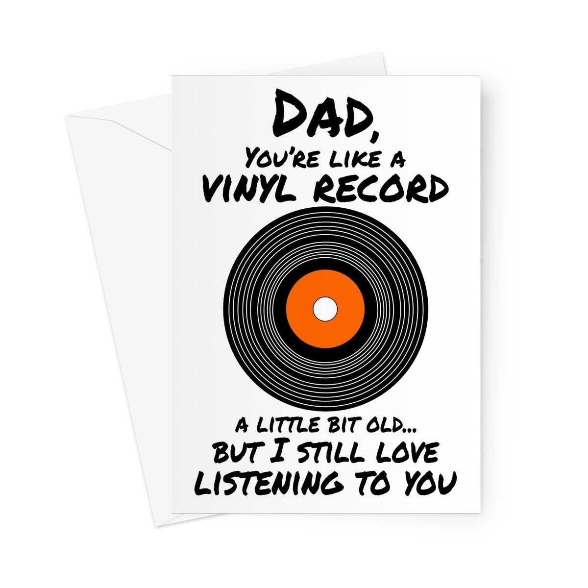 Dad vinyl custom father's day Greeting Card