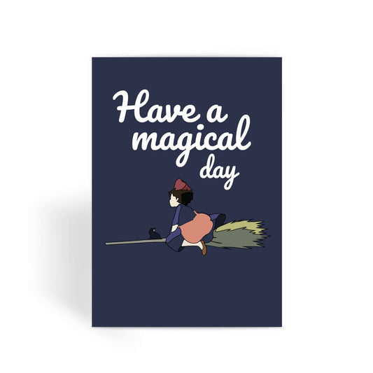 Kiki's Delivery Service fan card. Kiki's Delivery Service birthday card. Studio Ghibli birthday cards