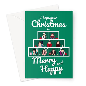 Merry & Happy TWICE Christmas Card K Pop Idol ONCE Fandom Bias