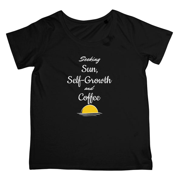 Seeking Sun, Self Growth and Coffee T-Shirt