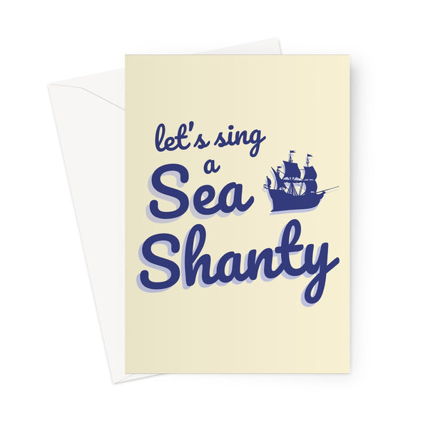 Let's Sing a Sea Shanty Funny Valentine's Day Birthday Anniversary Blank Inside Social Media Trend Viral Sugar and Tea and Rum Greeting Card