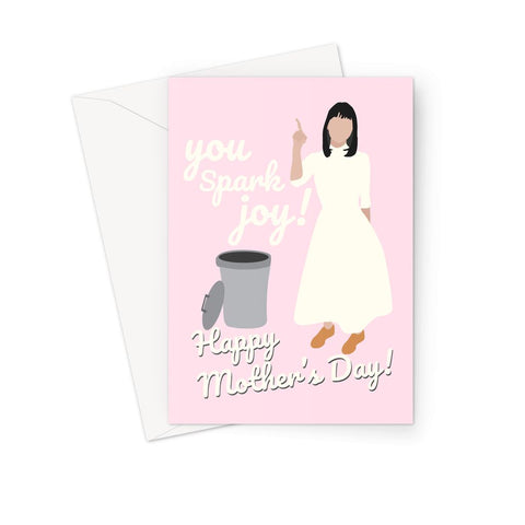 Marie Kondo Mother's Day Card - 'You Spark Joy' (Pink)