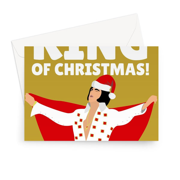 You are the King of Christmas Celebrity Music Fan Retro Elvis Rock Greeting Card