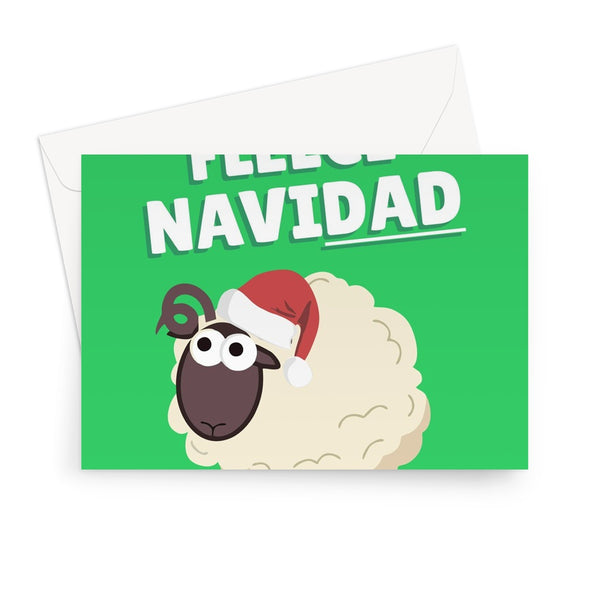 Fleece NaviDAD Funny Animal Dad Joke Father Sheep Ram Christmas Song Greeting Card