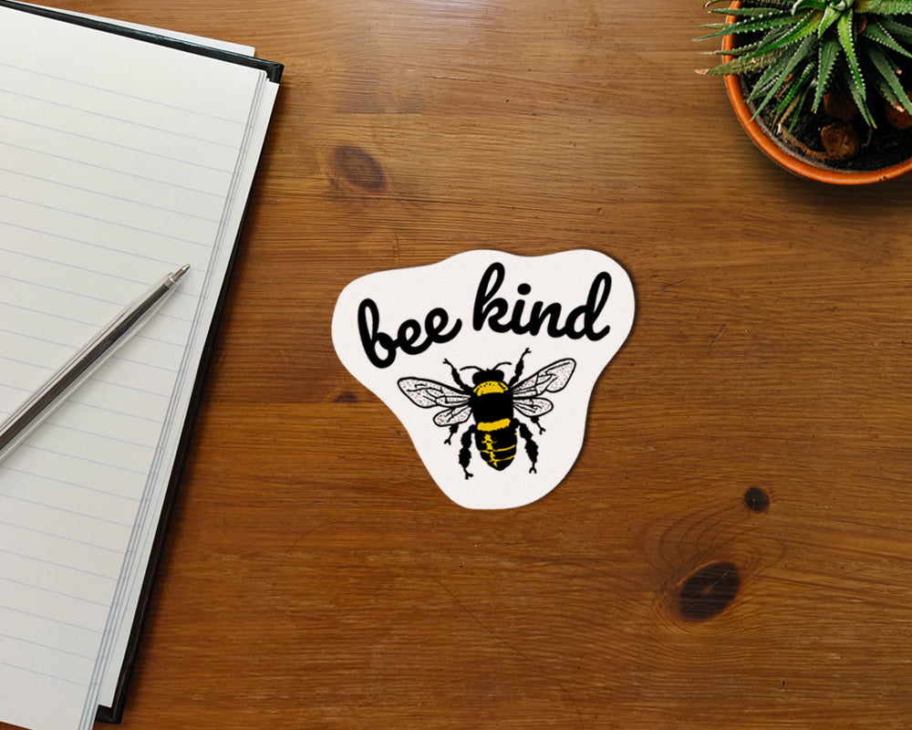 Bee Kind Waterproof Sticker Vinyl Kisscut 3x4” Gift Birthday Skateboard Laptop Notebook Nature Positivity Love Bees be Kind Funny Cute