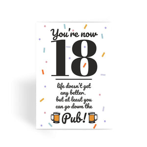 You're now 18 Greeting Card