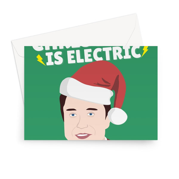 Hope Your Christmas Is Electric Funny Pun Love Fan Elon Musk Car Eco Merry Christmas Xmas Stocks  Nerd Stonks Meme Greeting Card