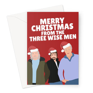 Merry Christmas From The Three Wise Men James May Richard Hammond Jeremy Clarkson Funny TV Fan Greeting Card
