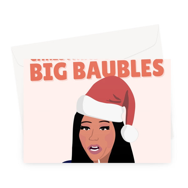 Nicki Minaj My Cousin In Trinidad Told Me Christmas Gives You Big Baubles Funny Covid Vaccine Xmas Greeting Card