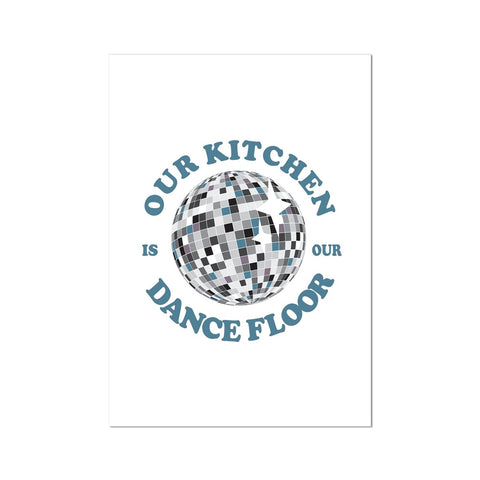 Our Kitchen Is Our Dancefloor Home Wall Art Print Cute Couples Disco Wall Art Poster