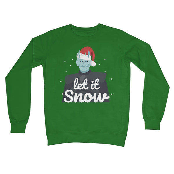 Let it Snow Jumper Night King Funny Fan Creepy Game of Thrones Cute Meme Gift Christmas Xmas Festive Crew Neck Sweatshirt