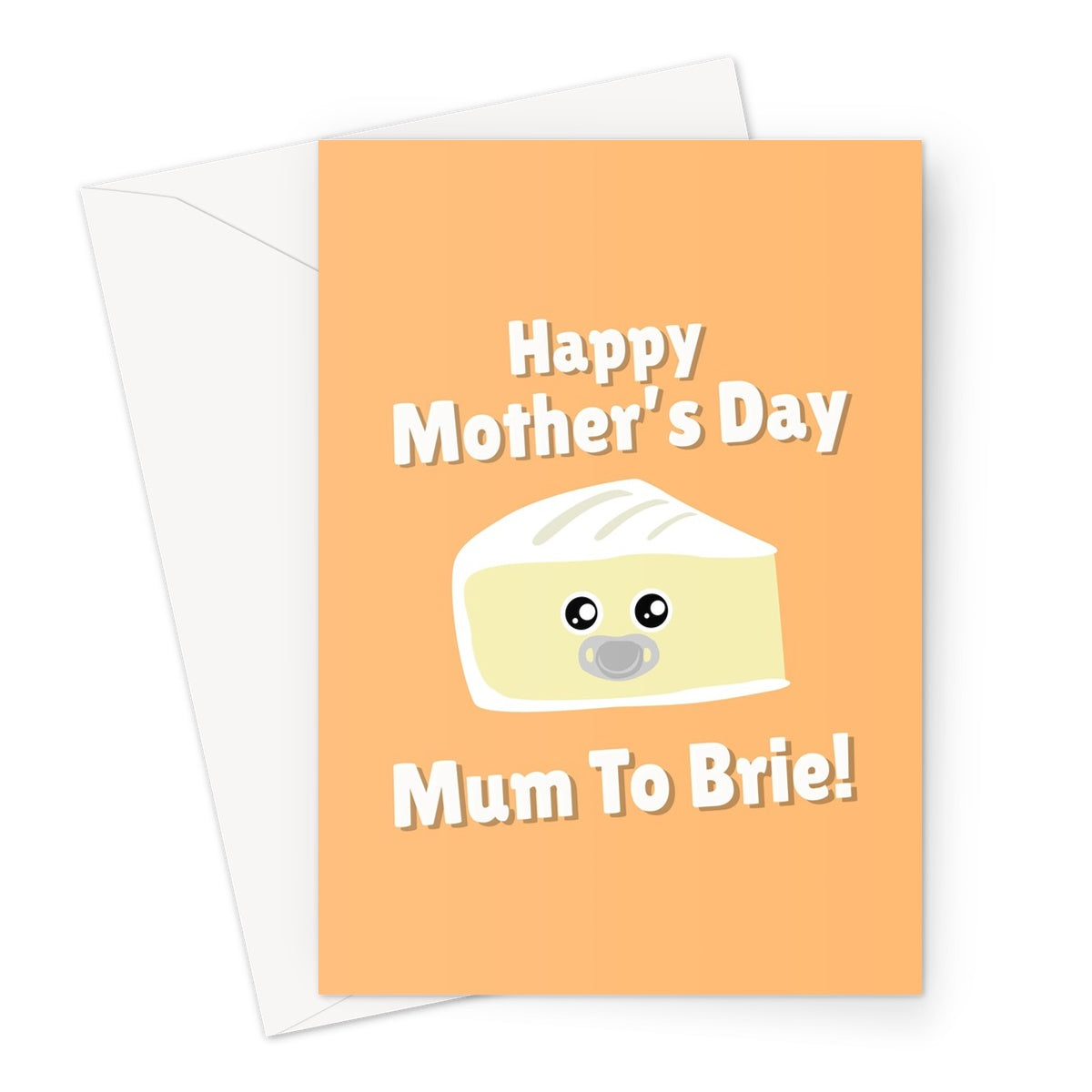 Happy Mother's Day Mum To Brie Funny Cute New Mum Pregnant Cheese Food Pun  Greeting Card