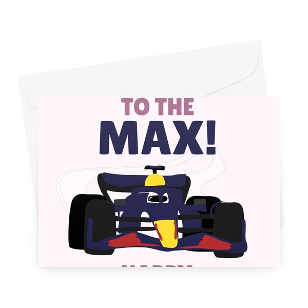 I Love You To The Max Valentine's Day Racing Car Max Verstappen Sport Fan Greeting Card