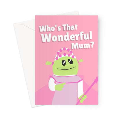 Who's That Wonderful Mum Nanalan Tiktok Funny Cute Girl Mother's Day Greeting Card