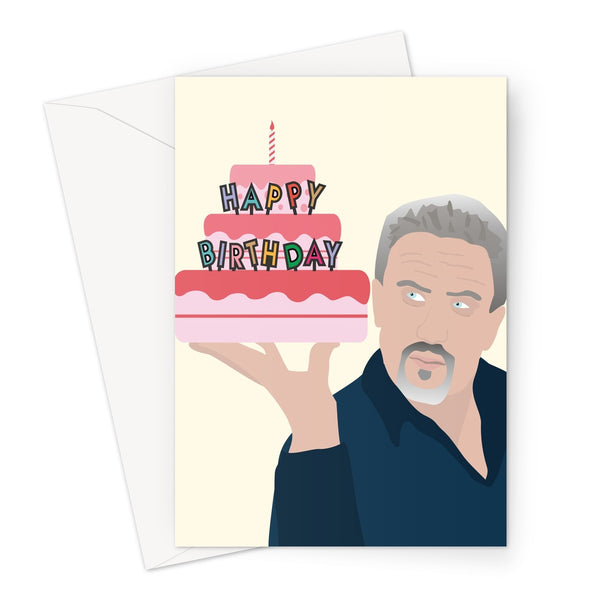 Happy Birthday Cake - Bake Off Paul Hollywood Fan Star Baker Funny Love Birthday Anniversary Biscuit Quote Tent TV Greeting Card