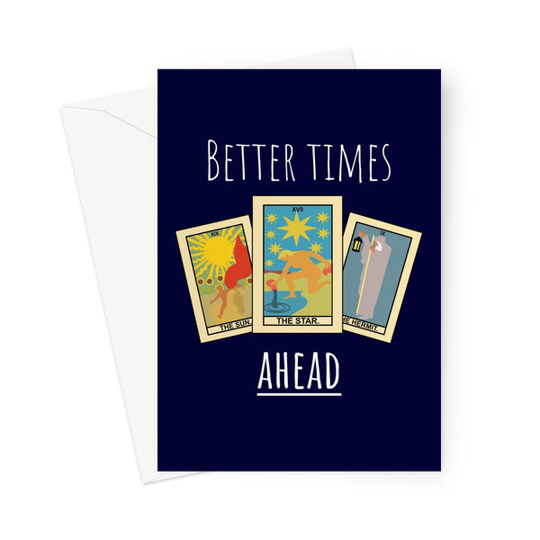 Better Times Ahead Positivity Tarot Cards Love Healing Self Love Good Fortune The Star Hermit Sun Greeting Card