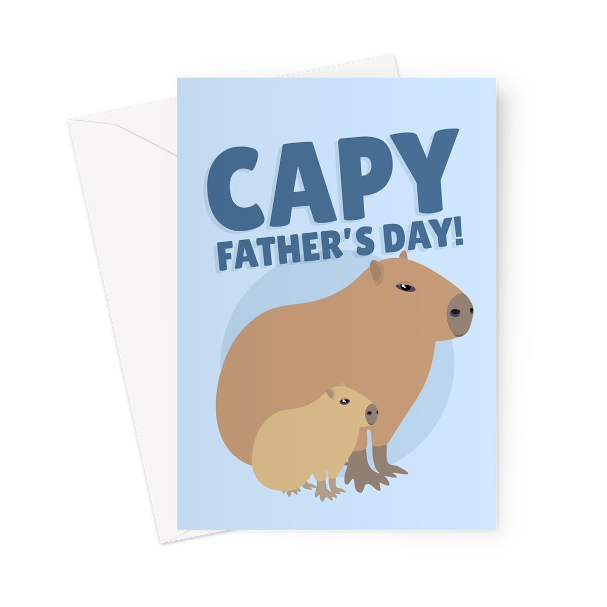 Capy Father's Day Capybara Child Cute Love Nature Animals Zoo Greeting Card