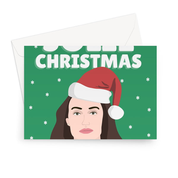 Have a Holly Jolie Christmas Angelina Funny Film Movie Actress Actor Super Jolly Pun Song Xmas Love Fan Greeting Card