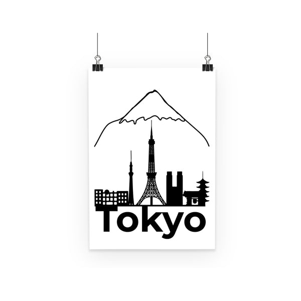 Travel Collection Homeware - Tokyo Minimal Print Poster (Black & White)