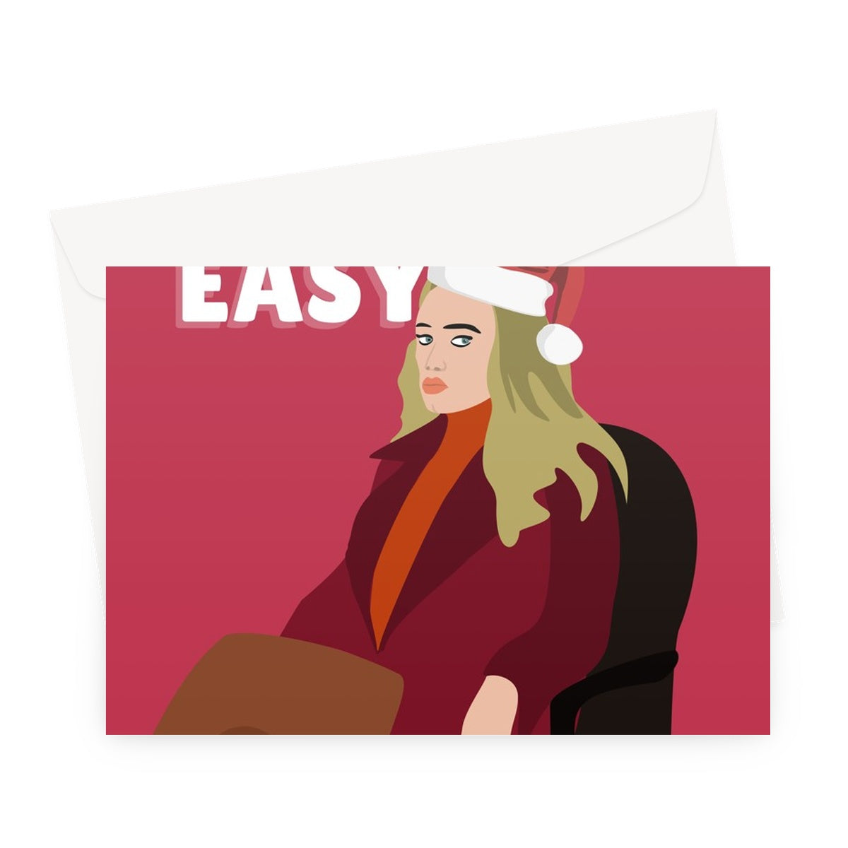 Take It Easy This Christmas Funny Adele Music Song Fan Love Xmas Celebrity Icon Greeting Card