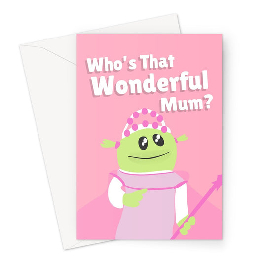 Who's That Wonderful Mum Nanalan Tiktok Funny Cute Girl Mother's Day Greeting Card