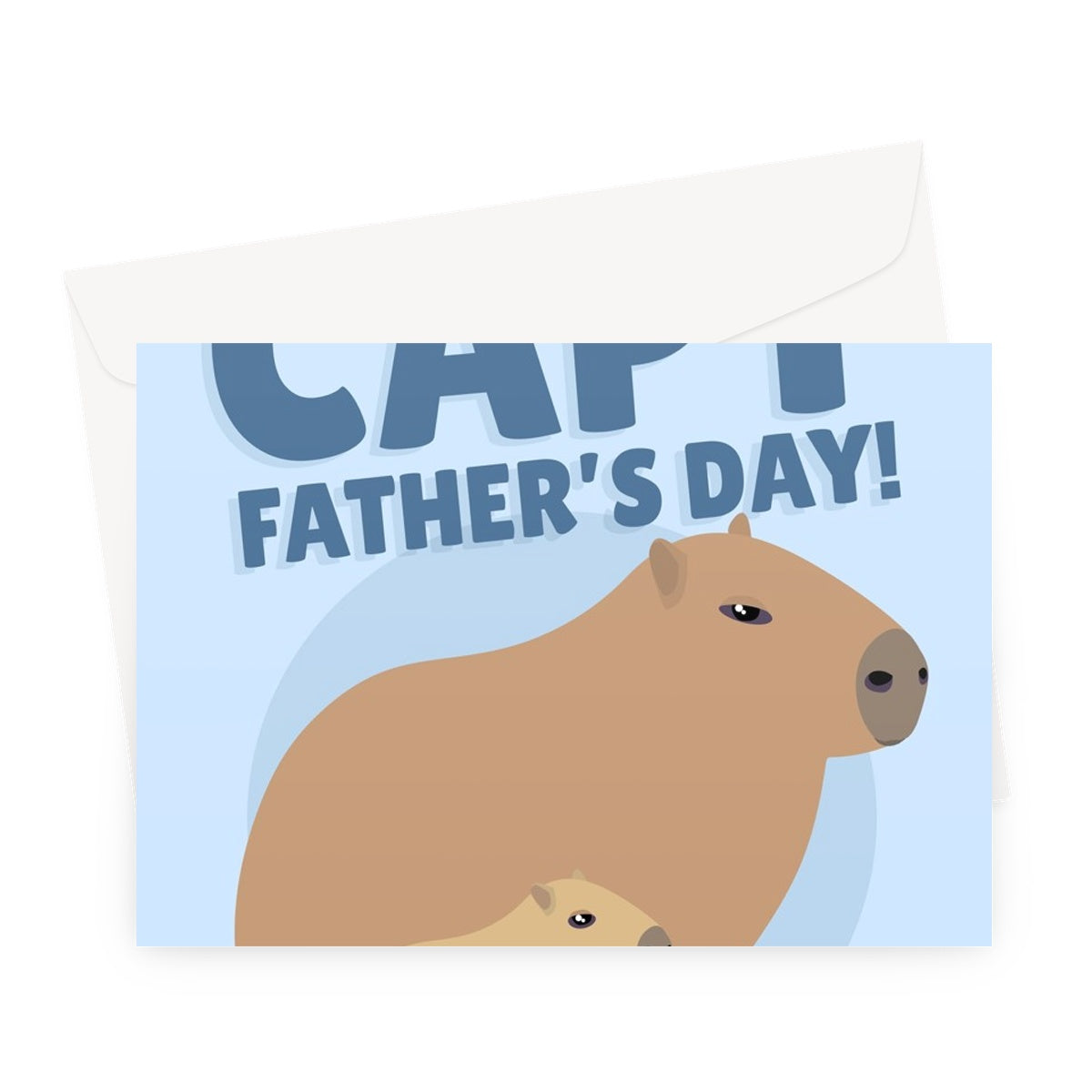 Capy Father's Day Capybara Child Cute Love Nature Animals Zoo Greeting Card