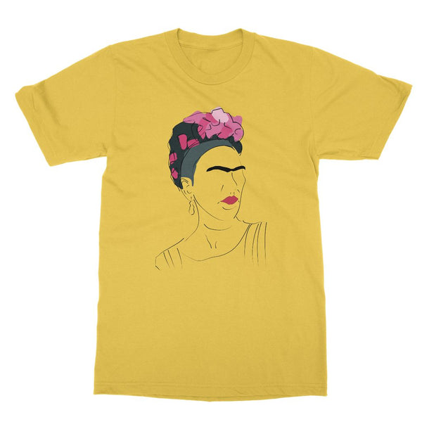 Frida Kahlo Hand Drawn T-Shirt (Cultural Icon Collection, Big Print)