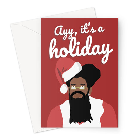 Lil Nas X Ayy It's a Holiday Music Funny Christmas Xmas Love Fan Video Santa Father Christmas Old Town Road Greeting Card
